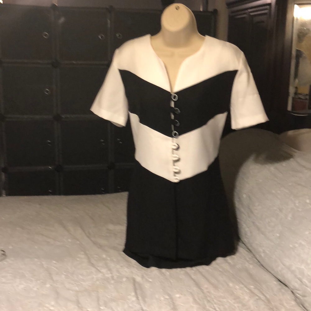 Black and white Skirt set
